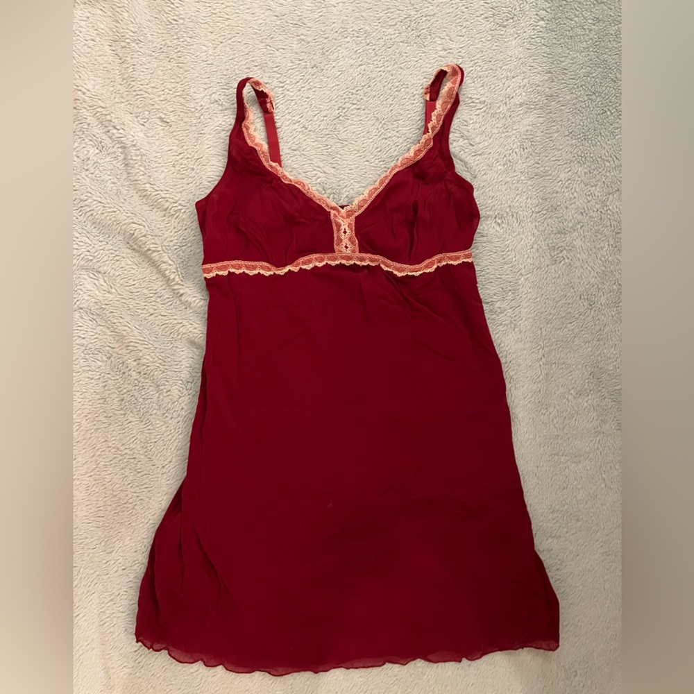 Cosabella Red Babydoll with Pink Lace